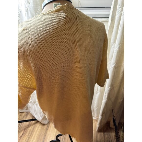 VTG 90s Artsy Embroidered M Cable  Knit Sweater Portrait Collar Coquette read - Picture 12 of 14